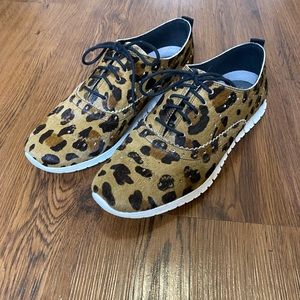 Woman’s Cole Haan Zerogrand Leopard Print Oxfords